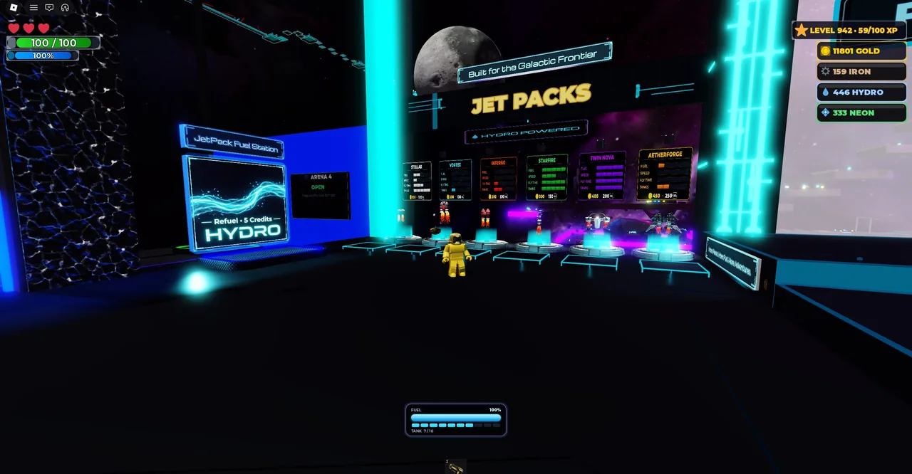 Hydro-powered jetpack shop